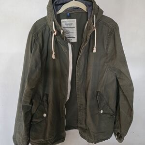 H&M Olive Hooded Field Jacket